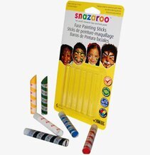 Ansiktsmålningskritor, Unisex från Snazaroo i färgglad förpackning