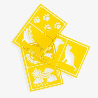 Schabloner Gul Snazaroo Mallar/Schabloner för ansiktsfärg