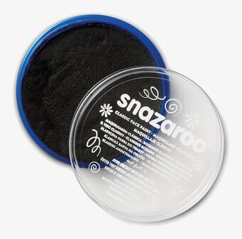 Ansiktsfärg Svart 18ml från Snazaroo i rund behållare