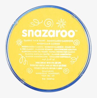 Ansiktsfärg Gul 18ml från Snazaroo i rund plastburk