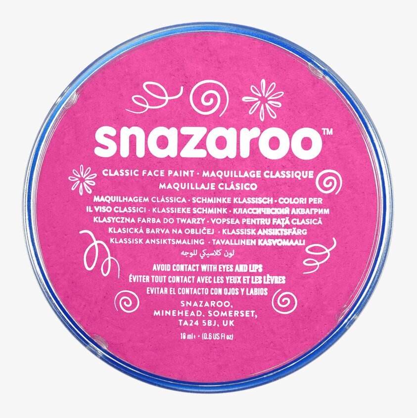 Ansiktsfärg Rosa 18ml från Snazaroo i genomskinlig burk
