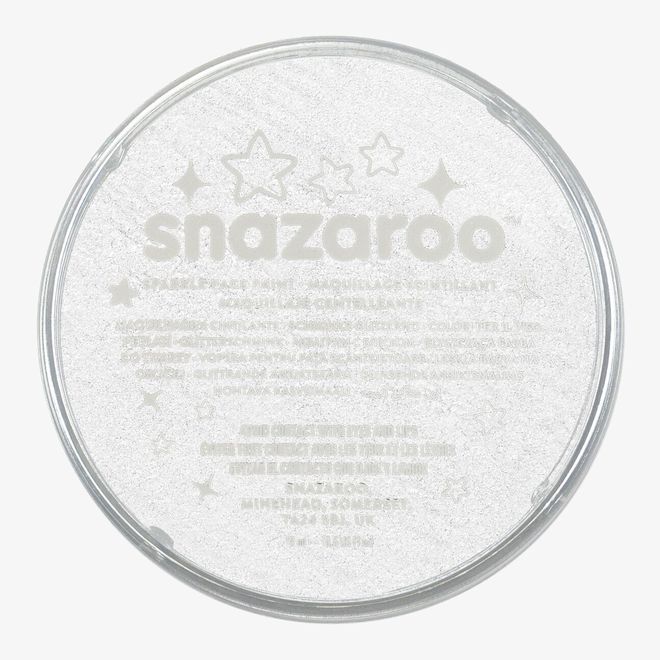 Ansiktsfärg Gnistrande vit 18ml från Snazaroo i burk