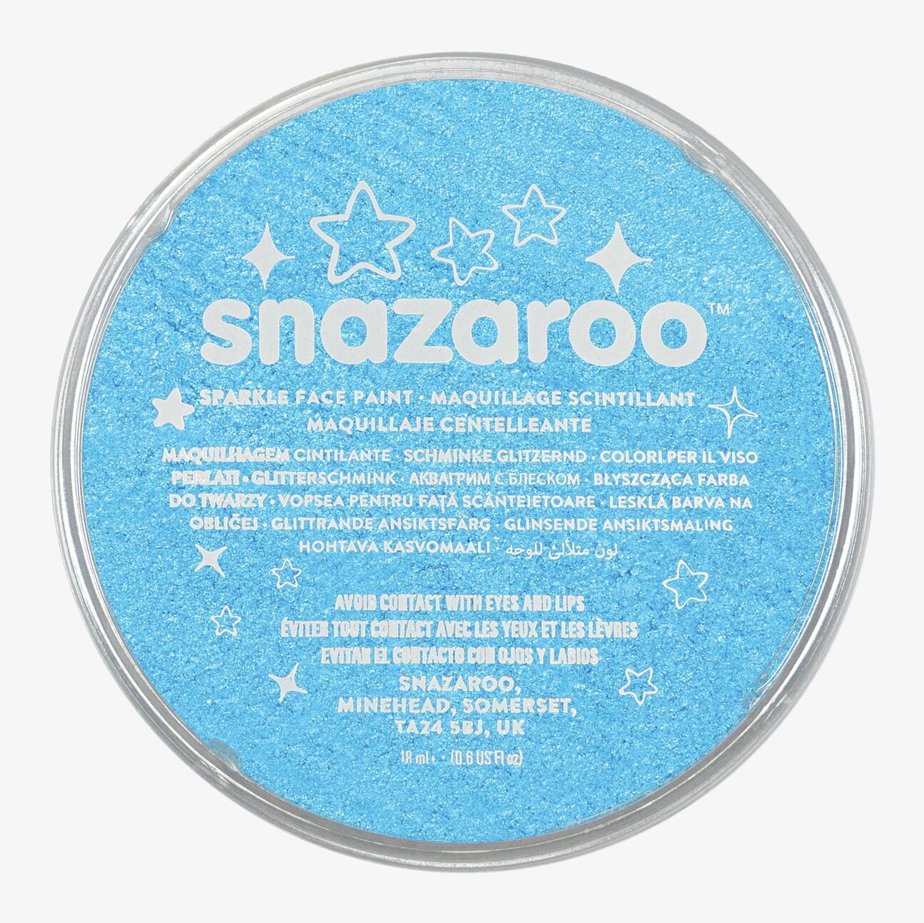 Ansiktsfärg Gnistrande Turkos 18 ml från Snazaroo i burk