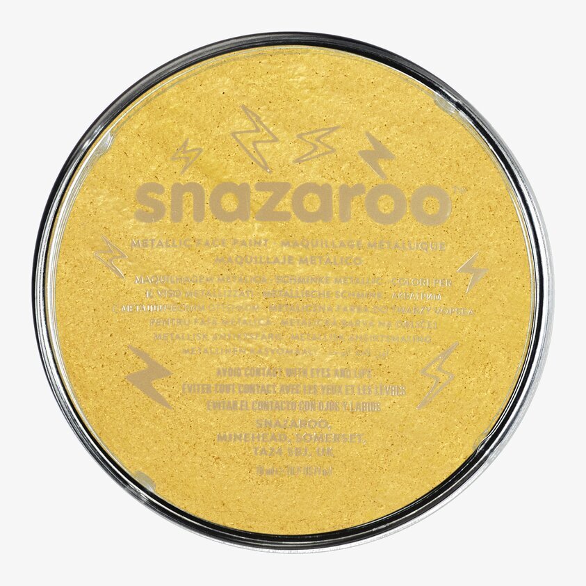 Snazaroo Ansiktsfärg Metallic guld 18ml i genomskinlig burk