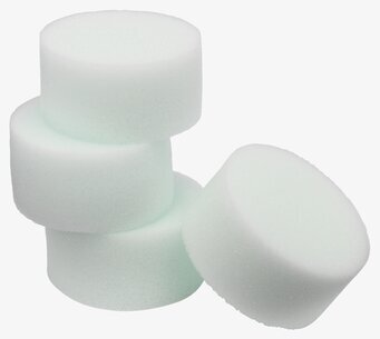 Makeupsvamp 4-Pack från Snazaroo, rund, vit, skumgummi