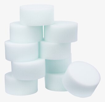 Makeupsvamp 10-pack från Snazaroo, staplade på varandra