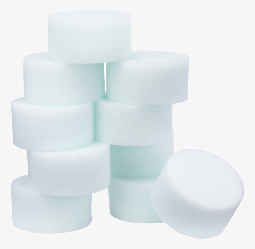 Makeupsvamp 10-pack från Snazaroo, staplade på varandra