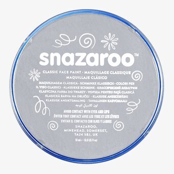 Ansiktsfärg Ljusgrå 18ml från Snazaroo i genomskinlig burk