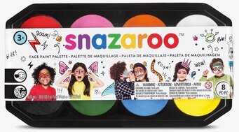 Ansiktsfärgspalett från Snazaroo med åtta färger för barn