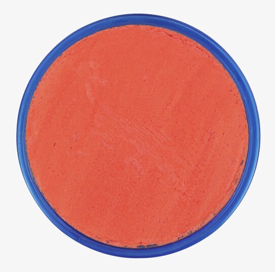 Ansiktsfärg Orange 75ml från Snazaroo i blå plastbehållare