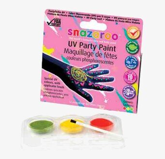 UV Party Paint från Snazaroo, neonfärger för festligheter