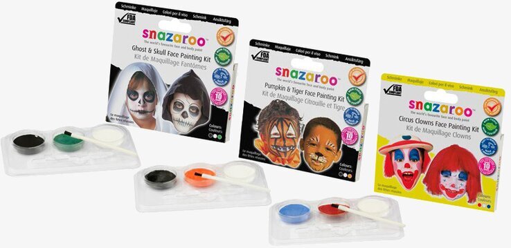 Tre paket till priset av två ansiktsmålning kit från Snazaroo