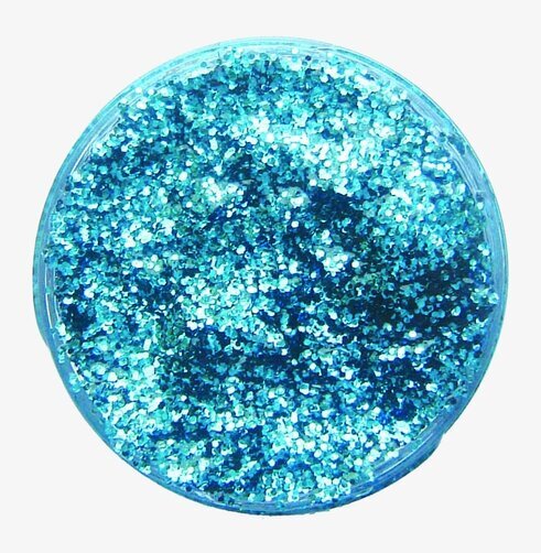 Snazaroo Glittergel Sky Blue i genomskinlig plastbehållare