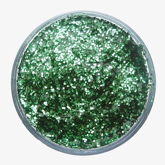 Glittergel Bright Green från Snazaroo i genomskinlig burk