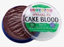 Snazaroo Cake Blood i rund plastbehållare med snäppbart lock