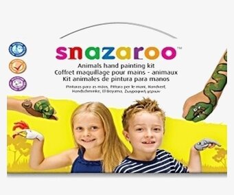 Handmålningskit Djur från Snazaroo med färgglada djurmönster