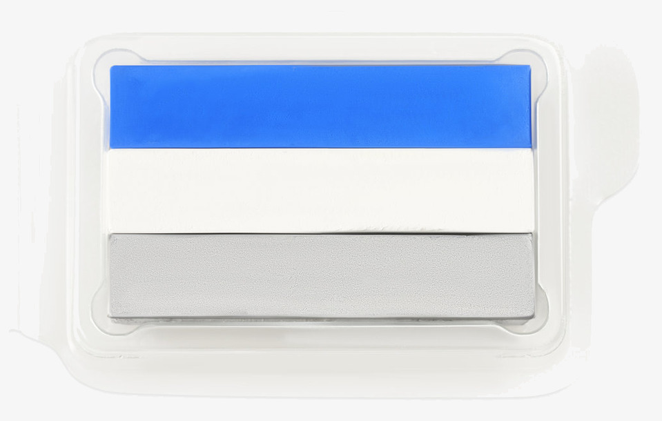 Split Cake - Blå, Vit & Grå från Snazaroo ansiktsfärg