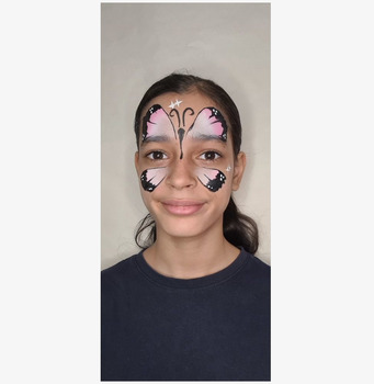 Ansiktsmålning med Snazaroo Split Cake - Rosa, Vit & Grå