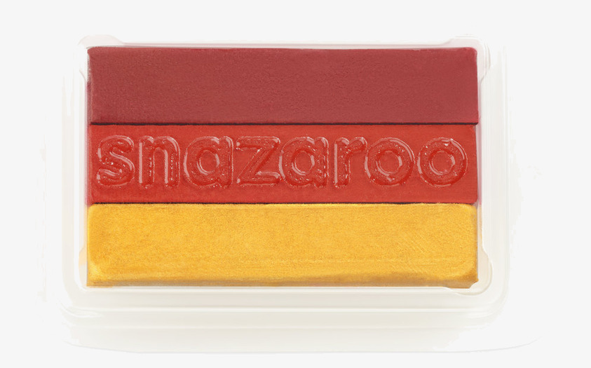 Snazaroo Split Cake - Mörkröd, Orange & Guld ansiktsfärg