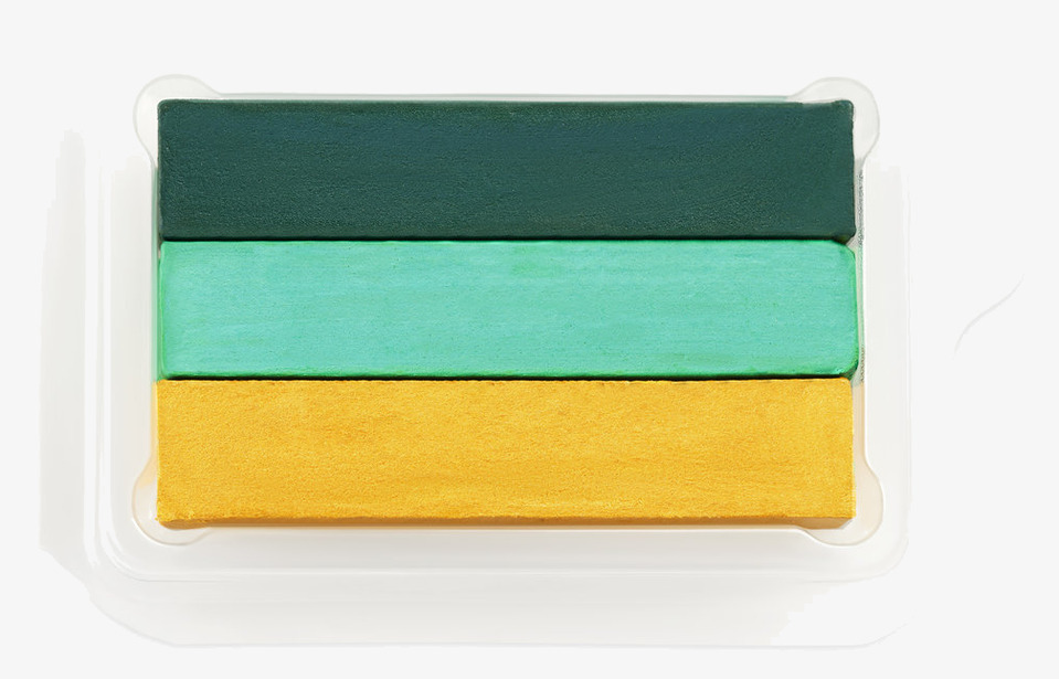 Split Cake - Mörkgrön, Grön & Gul från Snazaroo