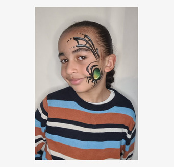 Split Cake - Mörkgrön, Grön & Gul från Snazaroo ansiktsfärg