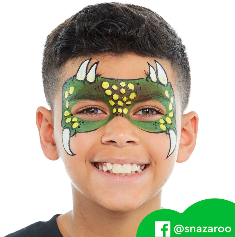 Pojke med Ansiktsfärg Dinosaur & Dragon från Snazaroo