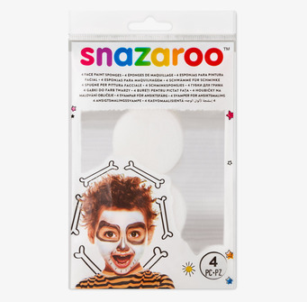 Makeupsvamp 4-pack Semi Circle Snazaroo Penslar/Svampar för ansiktsfärg