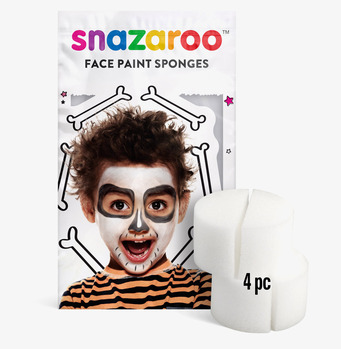 Makeupsvamp 4-pack Semi Circle Snazaroo Penslar/Svampar för ansiktsfärg