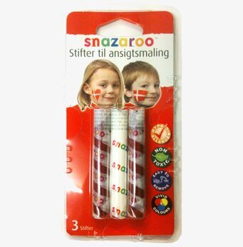 Supporterkit Danmark från Snazaroo för ansiktsmålning