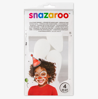 Makeupsvamp 4-pack Tear Drop från Snazaroo i transparent påse