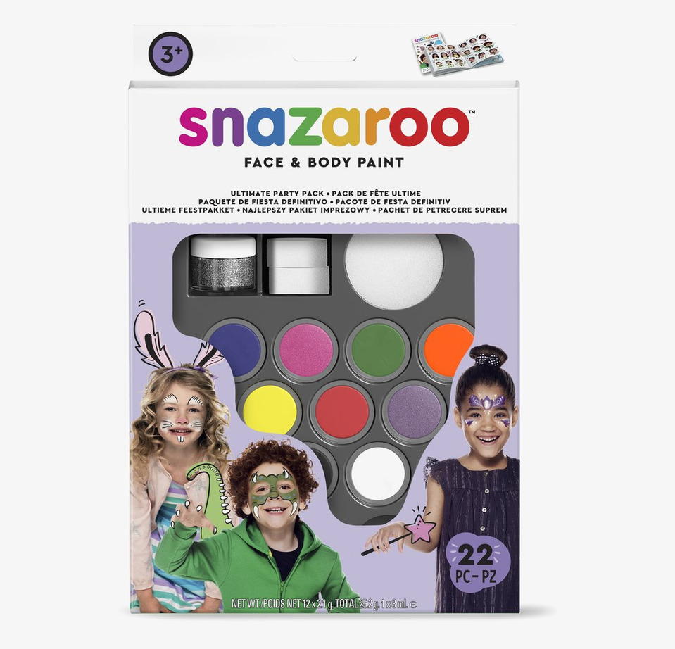 Ansiktsfärg Ultimate Party från Snazaroo, 22 delar