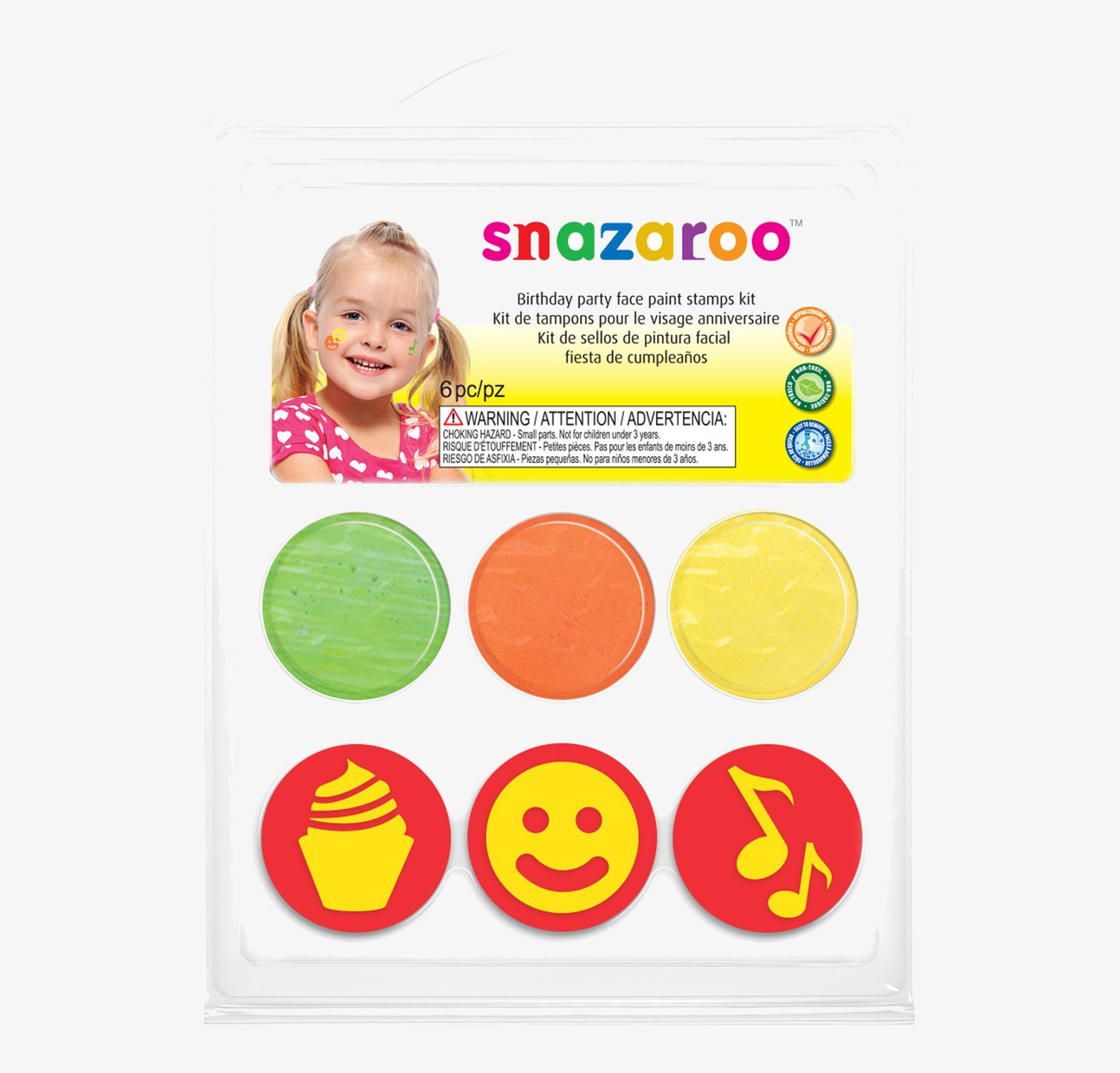 Snazaroo Stamp Kit Party med ansiktsfärger och stämplar