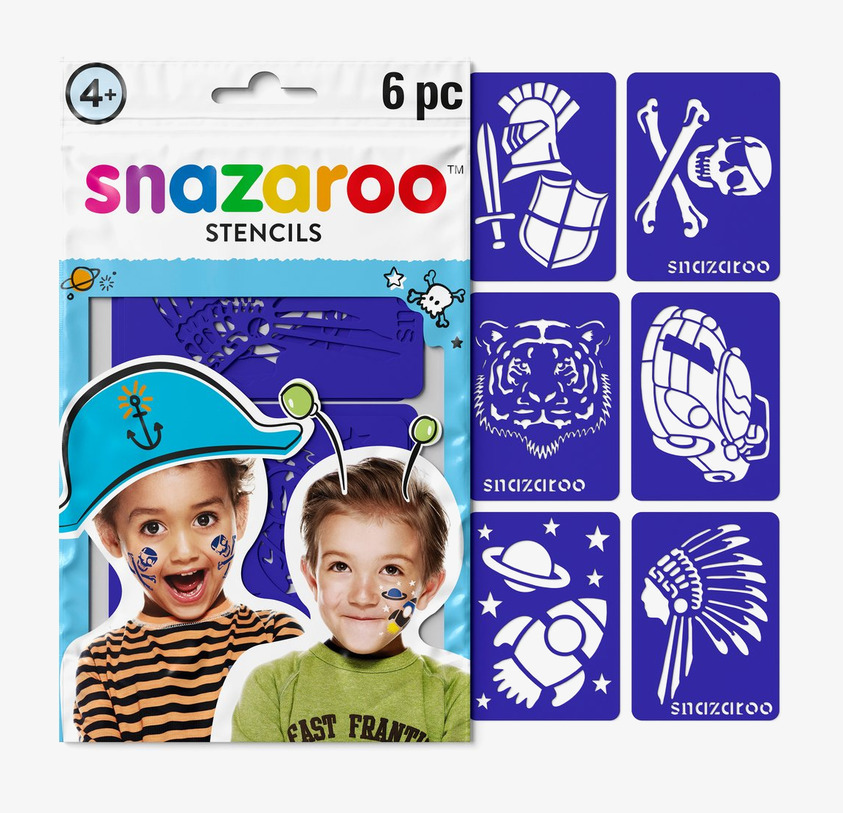 Schabloner Blå Snazaroo Mallar/Schabloner för ansiktsfärg