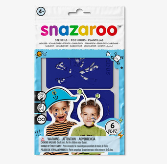 Bild på ansiktsfärg-schabloner med pirattema för barn