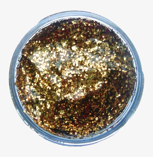 Glittergel Red Gold från Snazaroo i genomskinlig plastburk