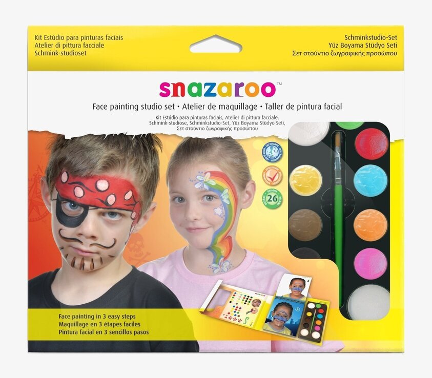 Snazaroo Studio Set Unisex ansiktsmålnings-kit med pensel