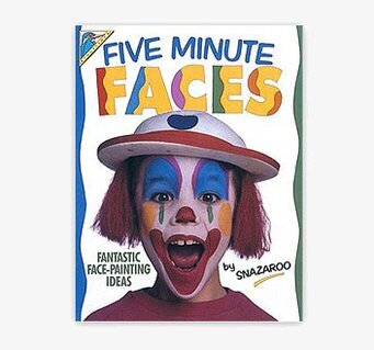 Bok/Guide Five Minute Faces Guide från Snazaroo med clown