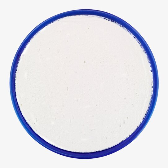 Ansiktsfärg Vit 30ml från Snazaroo i en blå plastbehållare