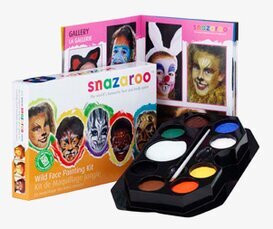 Ansiktsfärg Vilda Djur från Snazaroo med penslar och bok