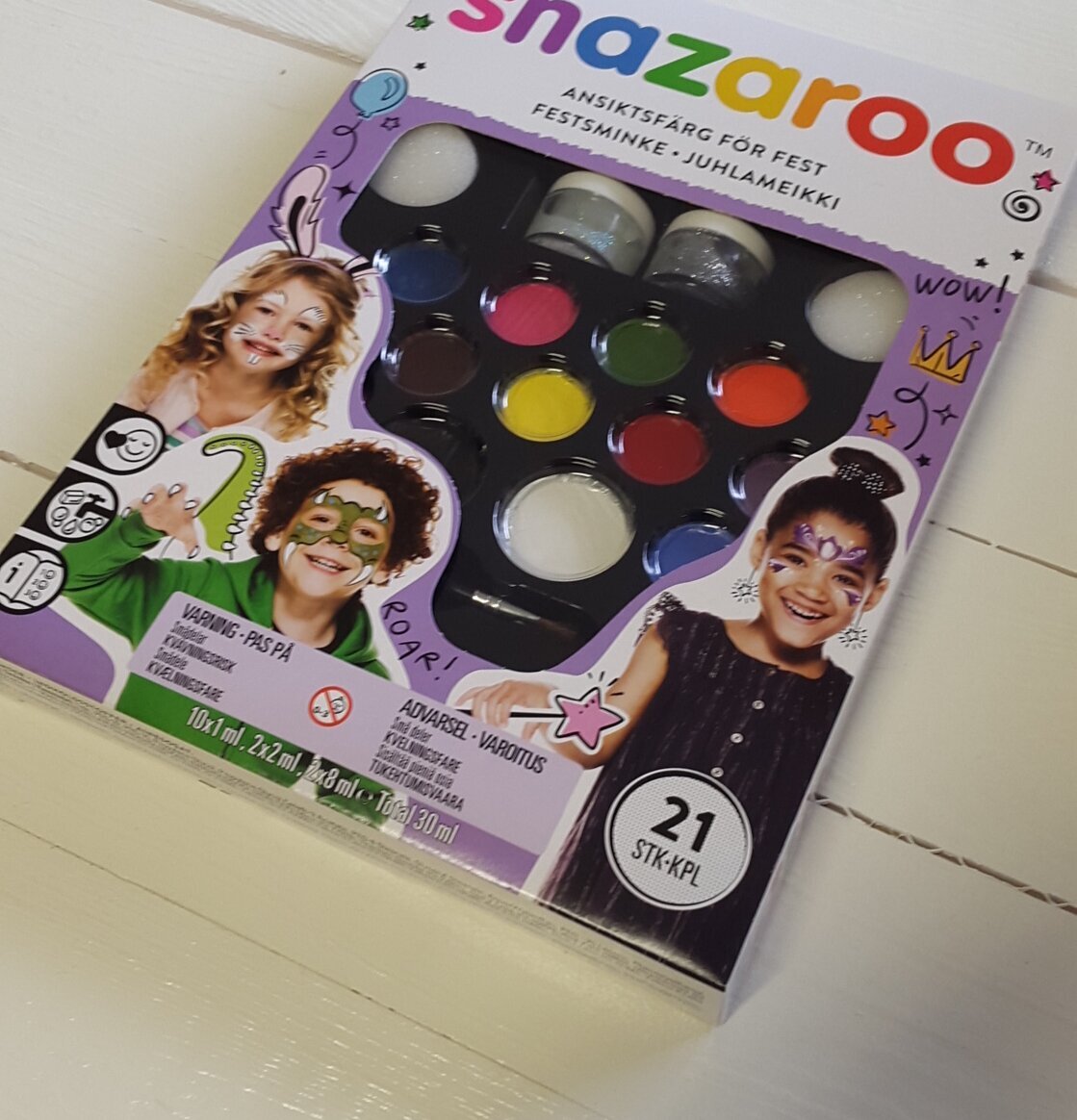 Snazaroo Ansiktsfärg för fest i färgglad förpackning