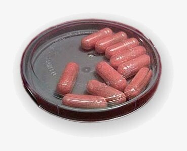 Grimas Fyllda Blodkapslar i genomskinlig plastbehållare