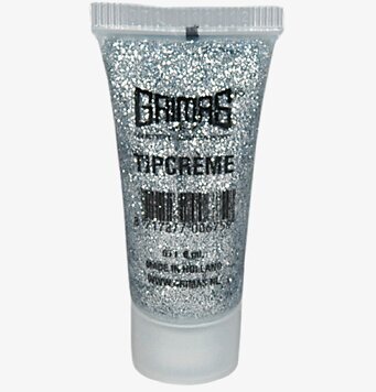 Grimas Tipcréme Glitter 071 Silver i genomskinlig plasttub