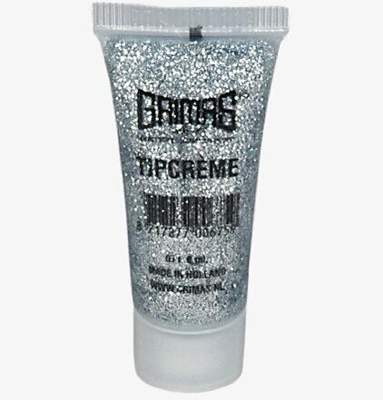 Grimas Tipcréme Glitter 071 Silver i genomskinlig plasttub