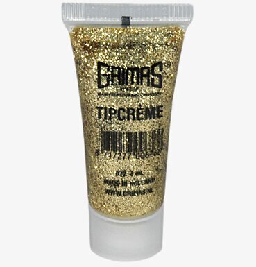 Tipcréme Glitter 072 Guld från Grimas i genomskinlig tub