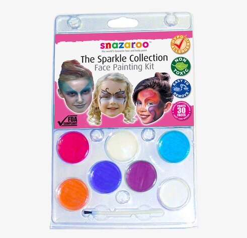 Ansiktsfärg Gnistrande Färger från Snazaroo i cirkulär form